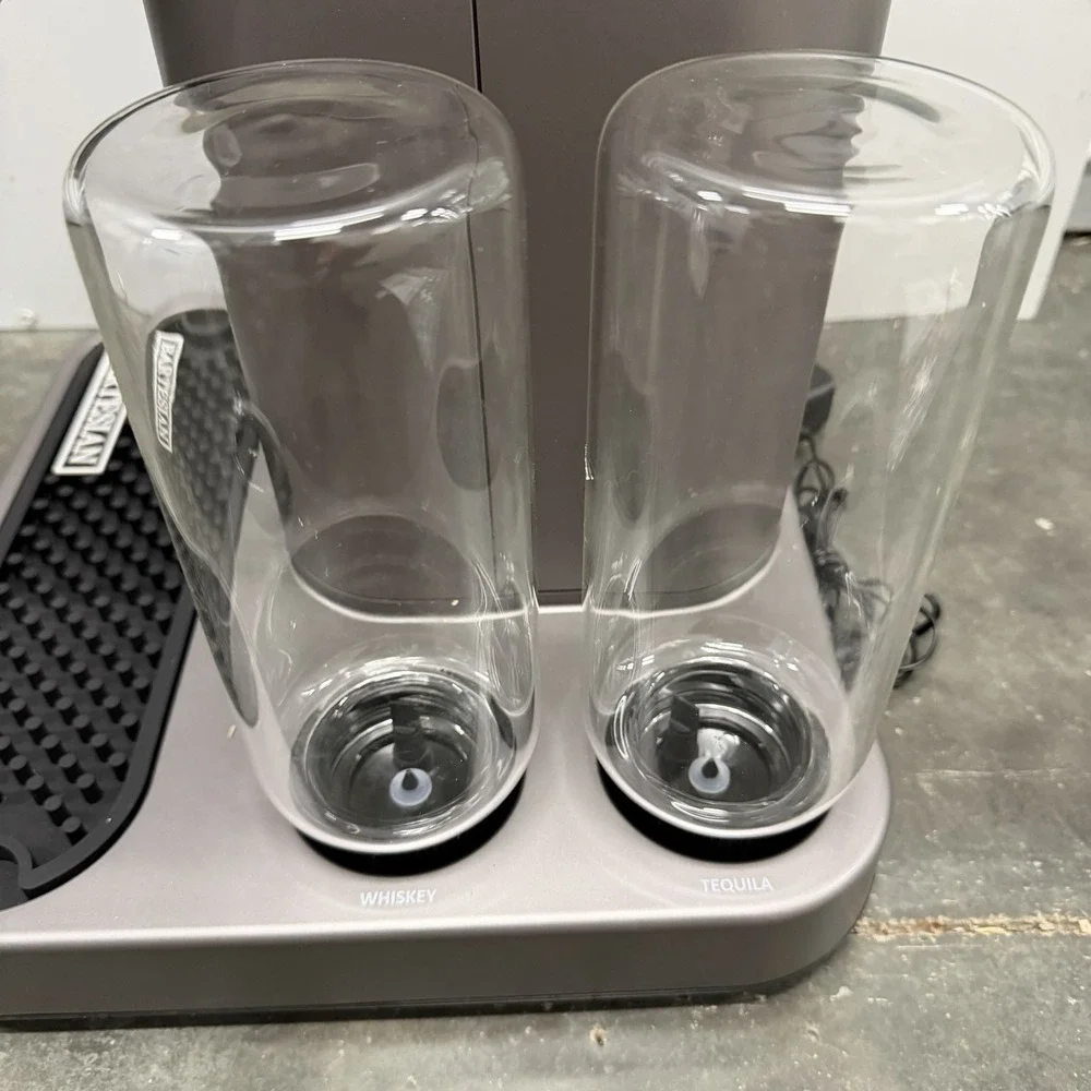 Bartesian Gray Cocktail Machine Touchscreen w/ Glass Bottles & Adapter